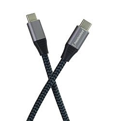 Avis PremiumCord Câble de connexion USB-C 3.2 Gen 2, câble de données SuperSpeed jusqu'à 20 Gbit/s, câble de charge jusqu'à 5 A, connecteur USB 3.2 génération 2 type C, couleur noir, longueur 0,5 m Gris