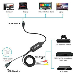 Avis Universal Adaptateur HDMI 1080p pour câble audio/vidéo AV 3 RCA pour DVD HD PS4 pour TV