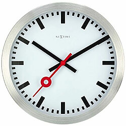 NeXtime 3999st Station Horloge Verre Blanc