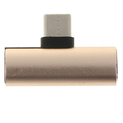 Adaptateur de câble de chargement audio USB de type C à 3,5 mm Aux Audio Splitter Gold