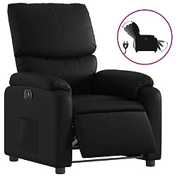 vidaXL Fauteuil inclinable électrique Noir Similicuir