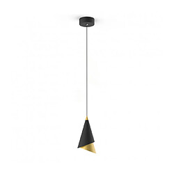 Luminaire Center Suspension design Raalto Noir, doré