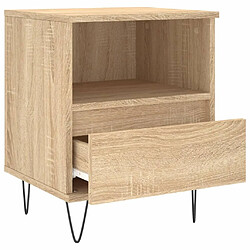 Maison Chic Table de chevet,Table de Nuit,Meuble de Rangement chêne sonoma 40x35x50 cm bois d’ingénierie pas cher