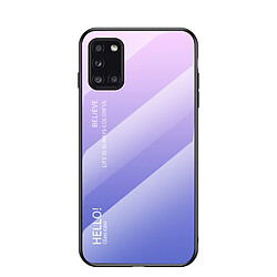 Coque en TPU dégradé de couleur cool rose-mauve pour votre Samsung Galaxy A31