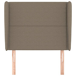 Avis Maison Chic Tête de lit moderne avec oreilles pour chambre - Décoration de lit Taupe 103x23x118/128 cm Tissu -MN58854