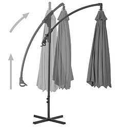 Acheter Helloshop26 Parasol meuble de jardin en porte-à-faux avec mât en acier 250 x 250 cm anthracite 02_0008646