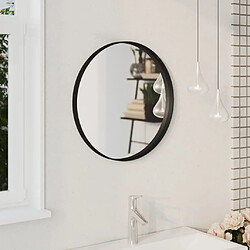 vidaXL Miroir mural Noir 50 cm