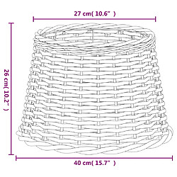 vidaXL Abat-jour blanc Ø40x26 cm osier pas cher