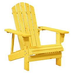 Acheter vidaXL Chaise Adirondack avec pouf jaune bois massif de sapin