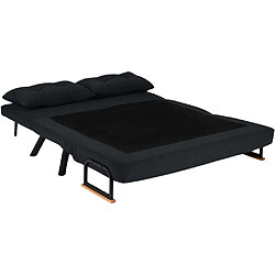 Acheter Hanah Home Canapé 2 places convertible en tissu Sando noir.