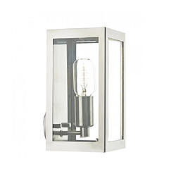 Luminaire Center Applique murale Era acier inoxydable et verre 1 ampoule