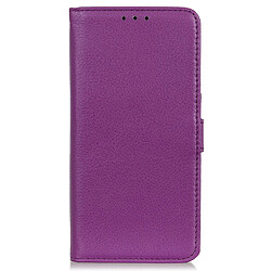 Etui en PU texture litchi violet pour votre Samsung Galaxy A03 (166.5 x 75.98 x 9.14mm)