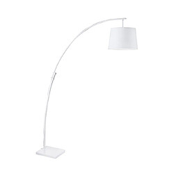 Mes Lampadaire arc 35x25x188 cm en tissu et métal blanc