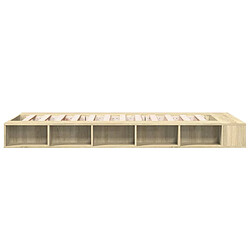 Acheter Vidaxl Cadre de lit chêne sonoma 75x190 cm bois d'ingénierie