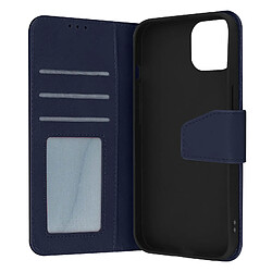 Avizar Housse pour iPhone 14 Cuir premium Porte-carte Fonction support Vidéo bleu