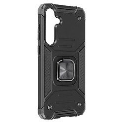 Avizar Coque pour Samsung Galaxy S23 FE Antichoc Bague Rotative Multifonction Noir