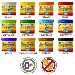 Lot de 12 Pots de Peinture Gouache Liquide Basic - 40 ml. Couleurs Assorties - Playcolor - 19941