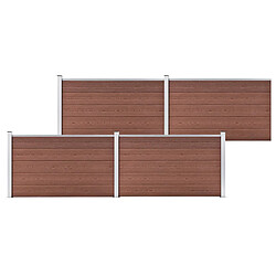 vidaXL Clôture de jardin WPC 699x106 cm Marron