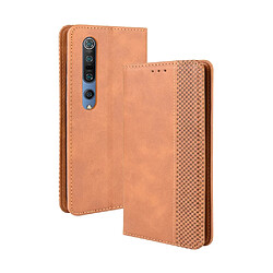 Etui en PU auto-absorbé rétro marron pour votre Xiaomi Mi 10 5G/Mi 10 Pro 5G