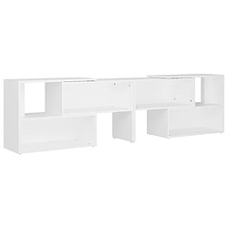 vidaXL Meuble TV Blanc 149x30x52 cm Bois d'ingénierie