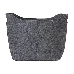 Decoshop26 Panier de rangement corbeille piable en feutre 40L gris foncé 04_0003753