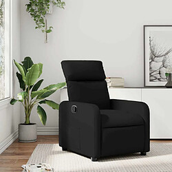 Maison Chic Fauteuil Relax pour salon, Fauteuil inclinable Noir Similicuir -GKD66010