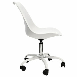 Paris Prix Lot de 2 Chaises à Roulettes Kiruna 92cm Blanc