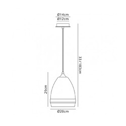 Luminaire Center Suspension design 1 ampoule Laiton antique