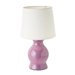 BigBuy Home Lampe de bureau Blanc Violet 40 W 220-240 V 15 x 15 x 26 cm