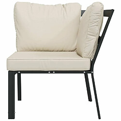 Avis Maison Chic Chaise de jardin avec coussin - Fauteuil d'extérieurs sable 76x76x79 cm acier -MN19902