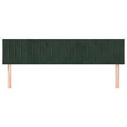 Avis Maison Chic Lot de 2 Têtes de lit design pour chambre - Décoration de lit Vert foncé 80x5x78/88 cm Velours -MN41353