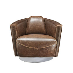 Vente-Unique Fauteuil club 100% cuir vieilli FLORENTIN