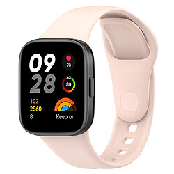 PHONECARE Kit Bracelet SmoothSilicone + Film de Hydrogel pour Xiaomi Redmi Watch 3 Active - Rose