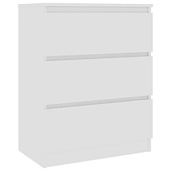 vidaXL Buffet Blanc 60x35x76 cm Bois d'ingénierie