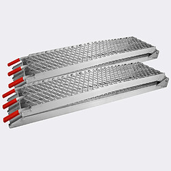 Avis Helloshop26 Lot de 2 rampes de chargement multi-usage pliante aluminium rail collision 226 cm jusqu'a 680 kg 3416087