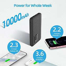 Avis YOBON Chargeur Portable, 10000mAh Batterie Externe avec 2 Ports Sorties 4.8A, Charge Rapide pour les Smartphone, Tablette - Couleur Noir