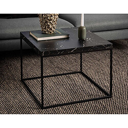 Lisa Design Alamosa - table basse - effet marbre noir - 60 cm