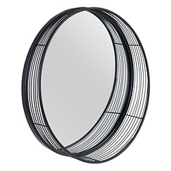 BigBuy Home Miroir mural 60,5 x 15,5 x 60,5 cm Noir Métal