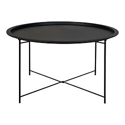 Mes Table basse ronde 75x75x43 cm en métal noir