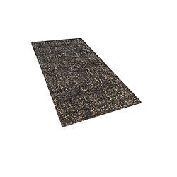 Beliani Tapis en viscose gris foncé et dorée au motif taches 80 x 150 cm ESEL