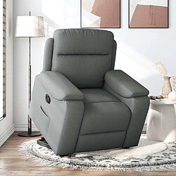 vidaXL Fauteuil inclinable Gris foncé Tissu