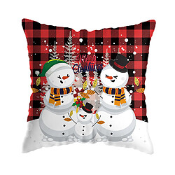 Acheter P124 3PCS 45 * 45cm Christmas Snowman Motif Modèle d'oreiller Échaud Etui de vacances Maison de vacances Décoration Taie d'oreiller Sofa Coussin Coussin Coussin