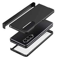 Avizar Coque intégrale et Film écran flexible Galaxy Z Fold 4 Rigide Soft Touch Noir