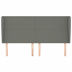 Avis Maison Chic Tête de lit scandinave avec oreilles,meuble de chambre Gris foncé 163x23x118/128 cm Tissu -MN36307