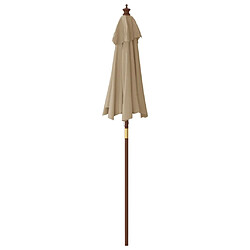 Acheter vidaXL Parasol de jardin avec mât en bois taupe 196x231 cm