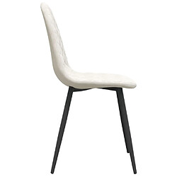 Acheter vidaXL Chaises à manger lot de 6 blanc crème velours