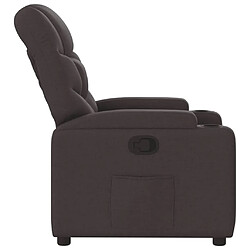 Acheter Maison Chic Fauteuil inclinable,Fauteuil luxe de relaxation Marron foncé Tissu -MN85374