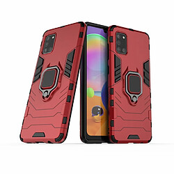 Coque en TPU élégant avec béquille rouge pour votre Samsung Galaxy A31