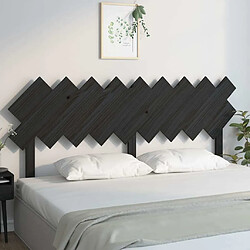 Maison Chic Tête de lit scandinave,Meuble de chambre Noir 178x3x80,5 cm Bois massif de pin -MN62947