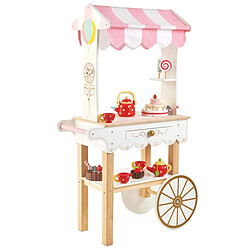 Le Toy Van Chariot à thé et friandises - rose/bois naturel